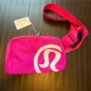 lululemon 1L Bright sonic Pink Crossbody belt Bag 3D logo limited edition nwt